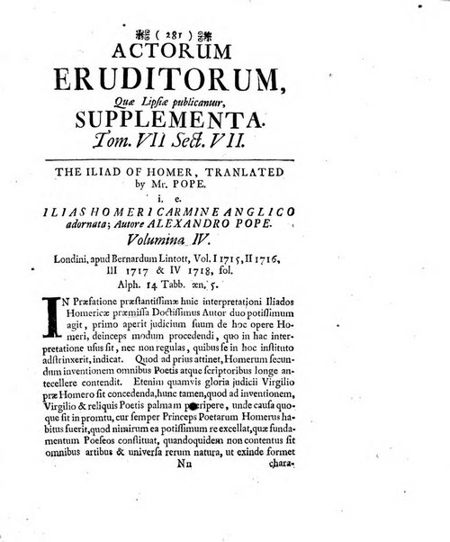 Actorum eruditorum quae Lipsiae publicantur supplementa