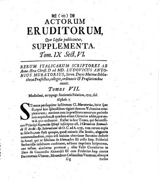 Actorum eruditorum quae Lipsiae publicantur supplementa