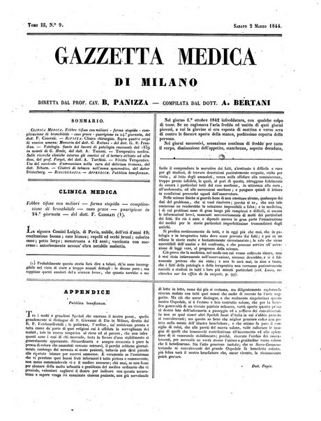 Gazzetta medica di Milano