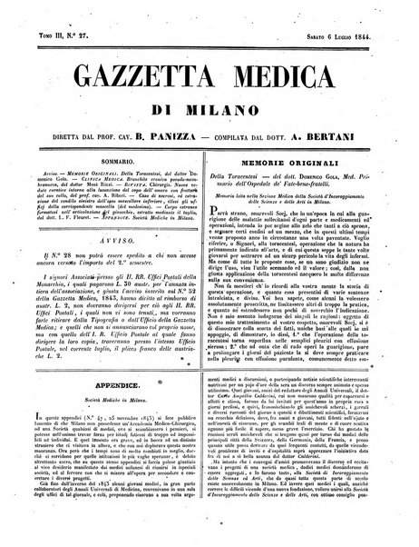 Gazzetta medica di Milano