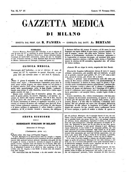 Gazzetta medica di Milano