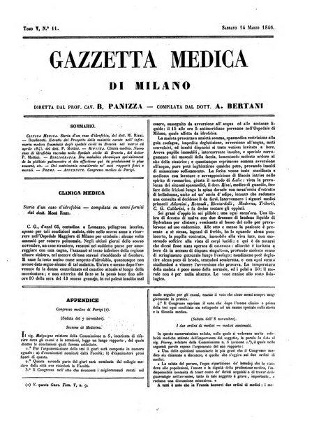 Gazzetta medica di Milano