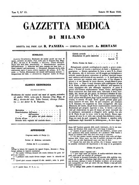 Gazzetta medica di Milano