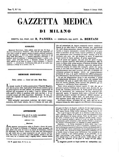 Gazzetta medica di Milano