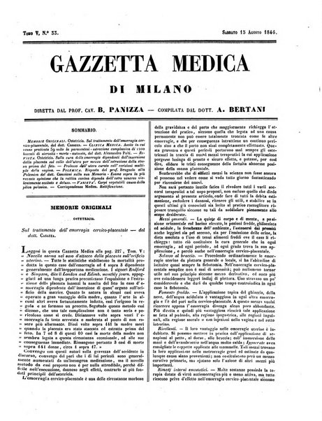 Gazzetta medica di Milano