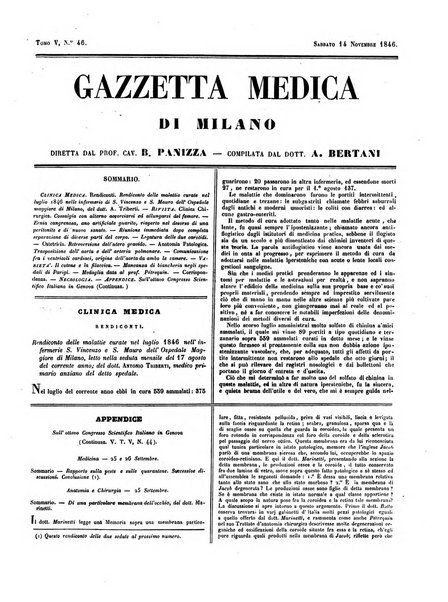 Gazzetta medica di Milano