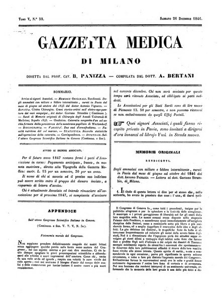 Gazzetta medica di Milano