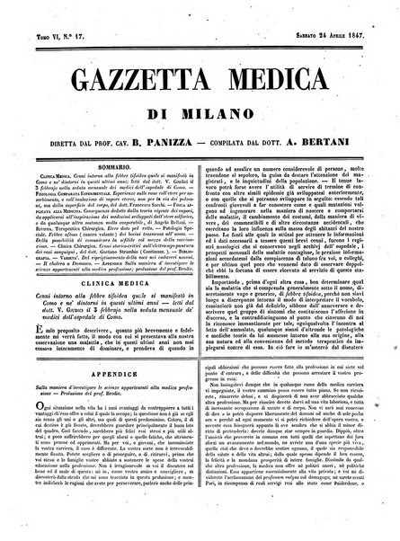 Gazzetta medica di Milano