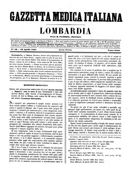 Gazzetta medica italiana Lombardia