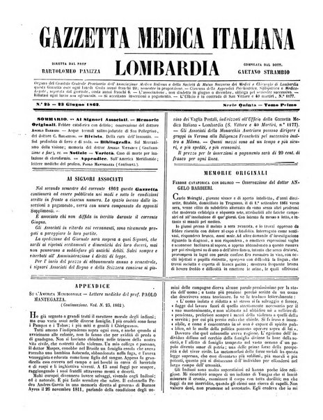 Gazzetta medica italiana Lombardia