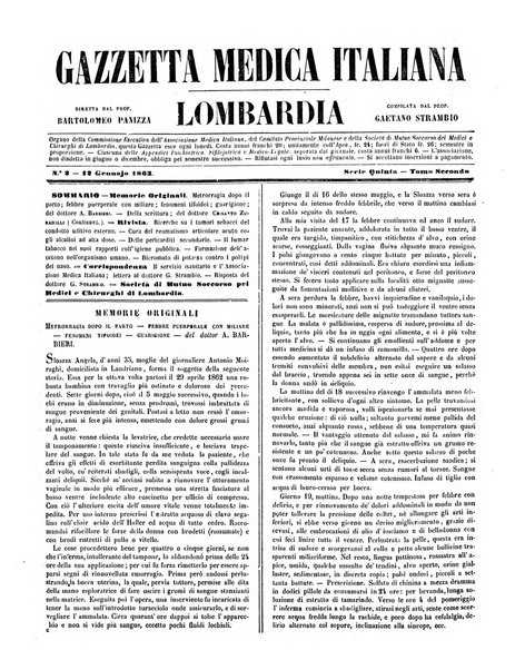 Gazzetta medica italiana Lombardia