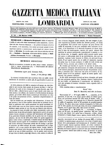 Gazzetta medica italiana Lombardia