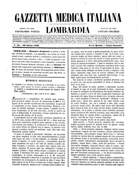 Gazzetta medica italiana Lombardia