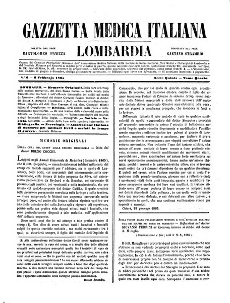 Gazzetta medica italiana Lombardia