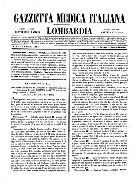 Gazzetta medica italiana Lombardia