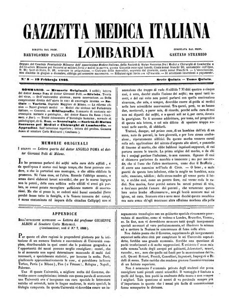 Gazzetta medica italiana Lombardia