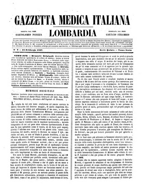 Gazzetta medica italiana Lombardia