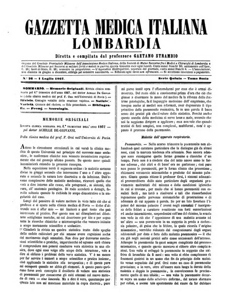 Gazzetta medica italiana Lombardia