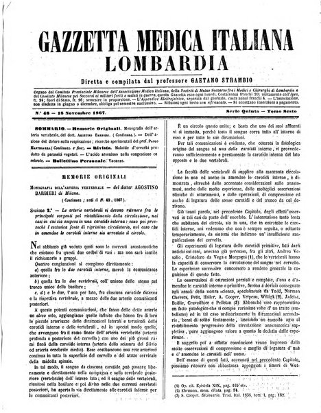 Gazzetta medica italiana Lombardia