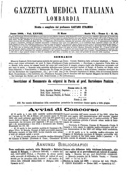 Gazzetta medica italiana Lombardia