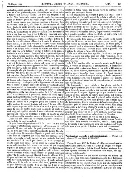 Gazzetta medica italiana Lombardia