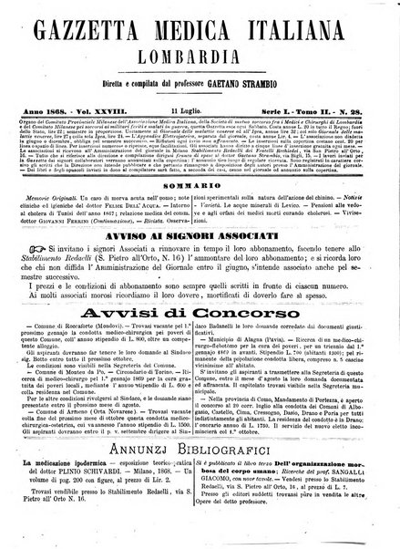 Gazzetta medica italiana Lombardia