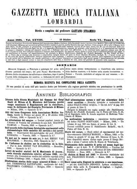 Gazzetta medica italiana Lombardia