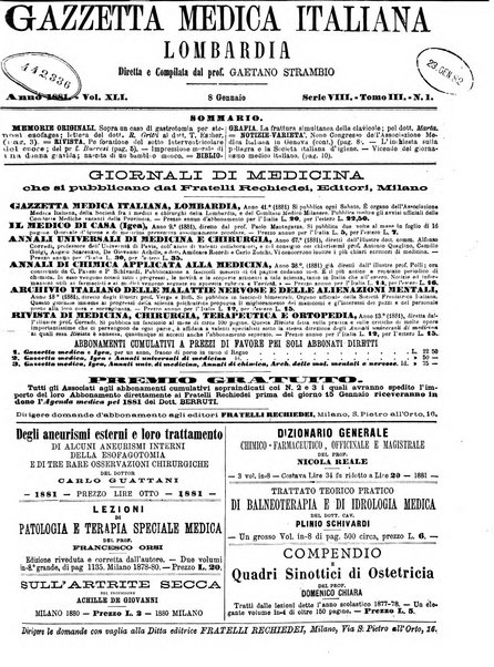 Gazzetta medica italiana Lombardia