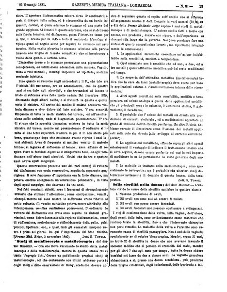 Gazzetta medica italiana Lombardia