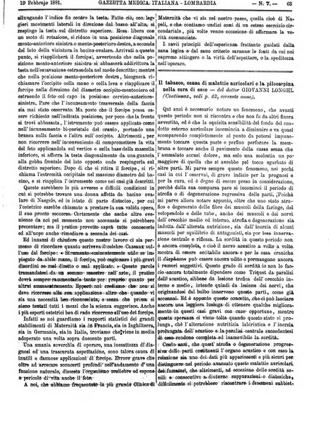 Gazzetta medica italiana Lombardia