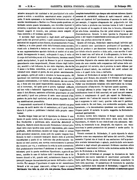 Gazzetta medica italiana Lombardia