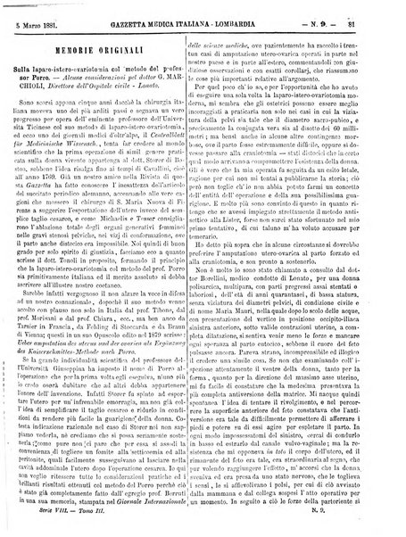 Gazzetta medica italiana Lombardia