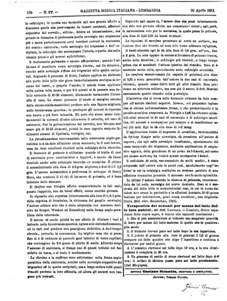 Gazzetta medica italiana Lombardia