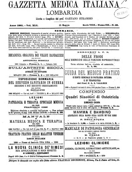 Gazzetta medica italiana Lombardia