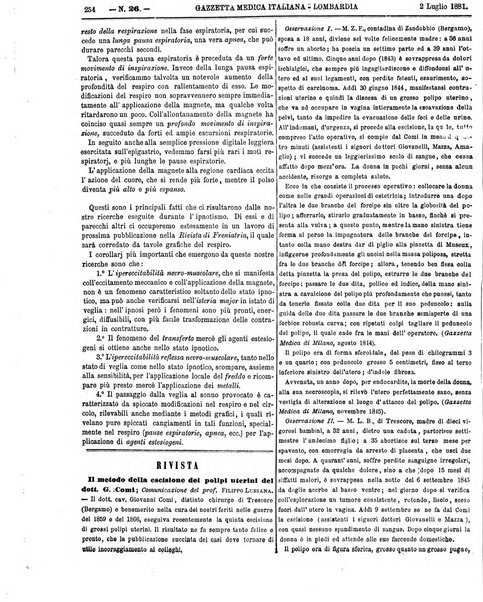 Gazzetta medica italiana Lombardia