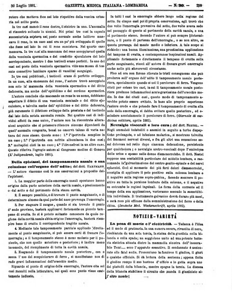 Gazzetta medica italiana Lombardia