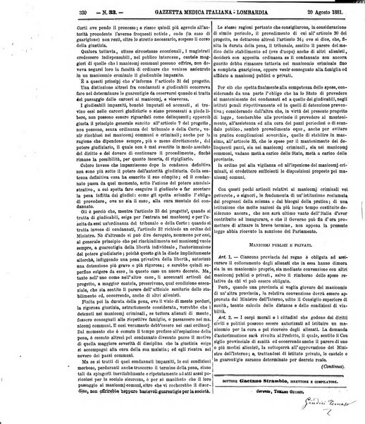 Gazzetta medica italiana Lombardia