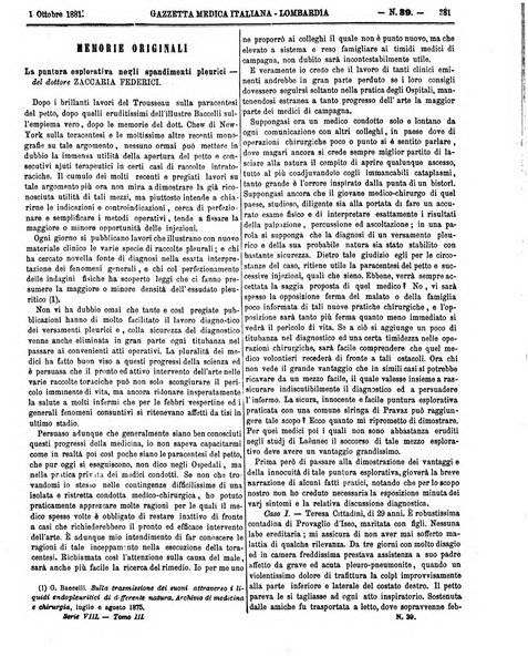 Gazzetta medica italiana Lombardia