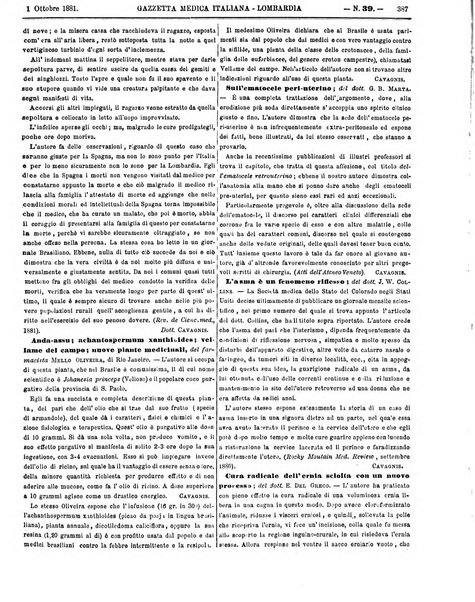 Gazzetta medica italiana Lombardia