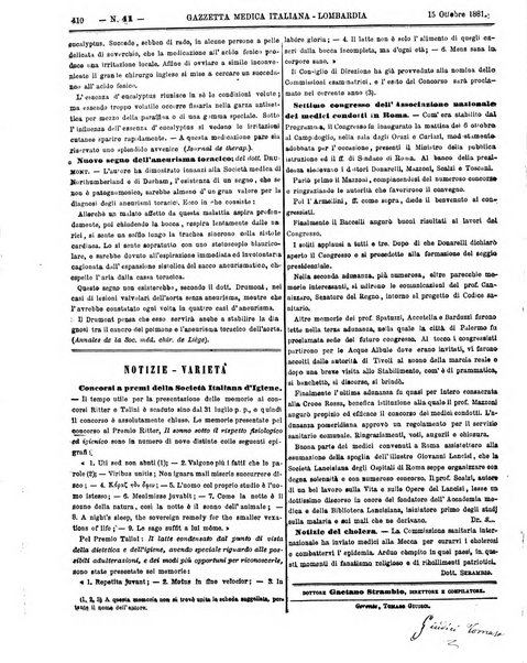 Gazzetta medica italiana Lombardia