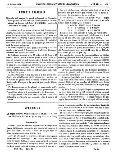 Gazzetta medica italiana Lombardia