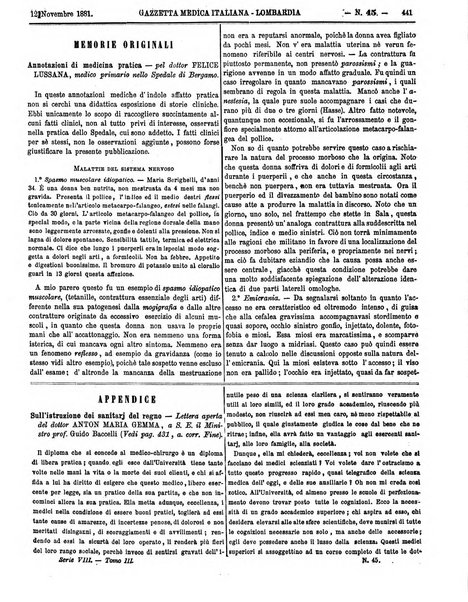 Gazzetta medica italiana Lombardia