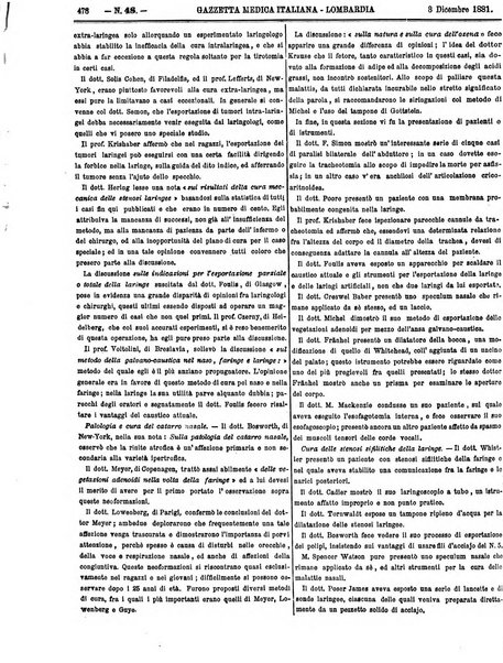 Gazzetta medica italiana Lombardia