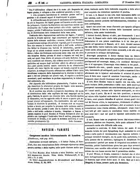 Gazzetta medica italiana Lombardia