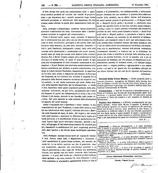 Gazzetta medica italiana Lombardia