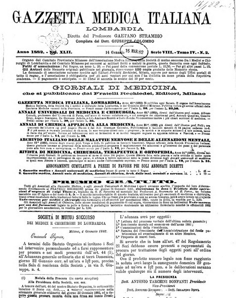 Gazzetta medica italiana Lombardia