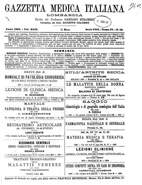 Gazzetta medica italiana Lombardia