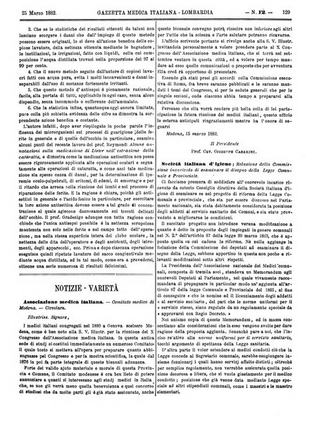 Gazzetta medica italiana Lombardia