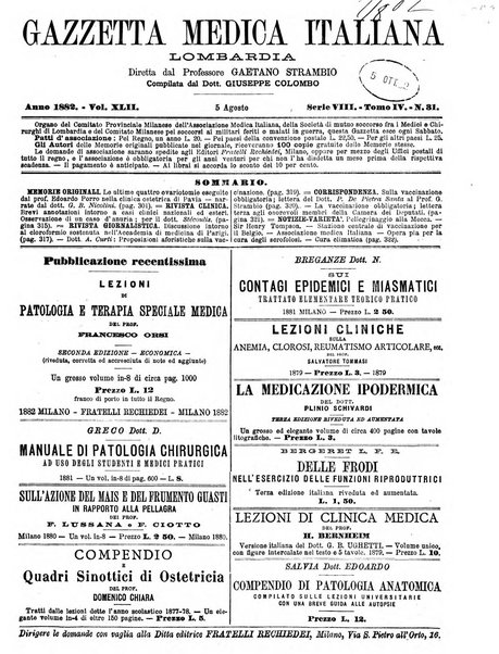 Gazzetta medica italiana Lombardia