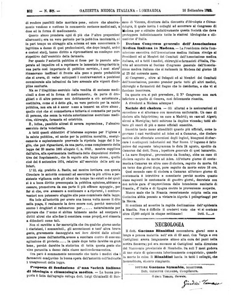 Gazzetta medica italiana Lombardia